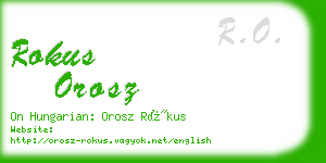 rokus orosz business card